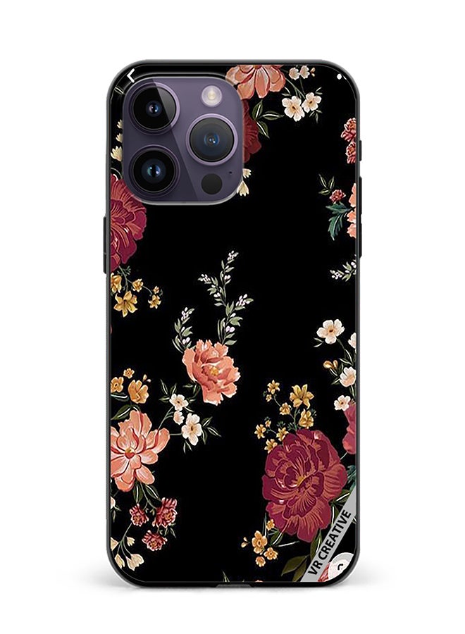 VR CREATIVE Protective Case Cover For Apple iPhone 15 Pro Flower Design Multicolour - Image 1