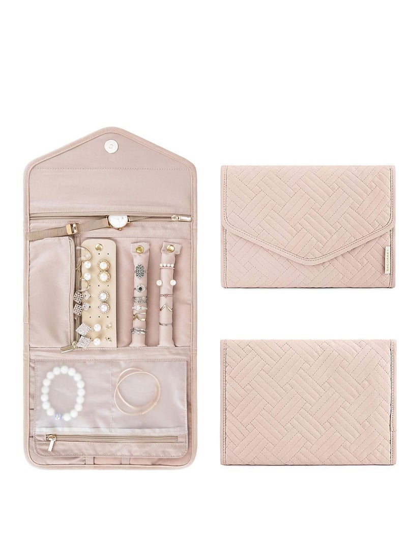 Travel Jewelry Organizer,Jewellery Storage Bag for Multiple Necklaces Rings Bracelets Watch Earings, Portable Practical - Image 1