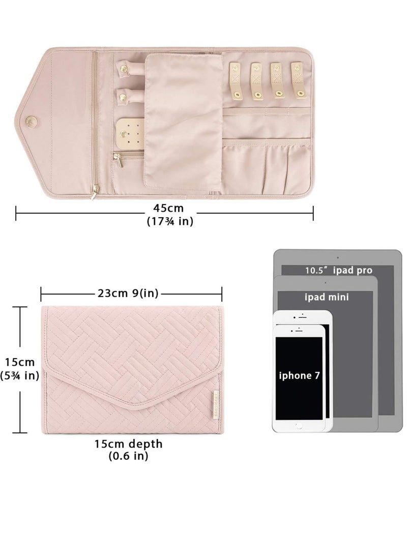 Travel Jewelry Organizer,Jewellery Storage Bag for Multiple Necklaces Rings Bracelets Watch Earings, Portable Practical - Image 3