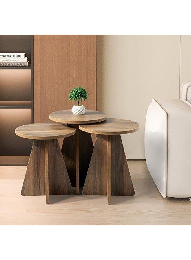 Home Box طاولة غامورا بتشطيب الحجر - مجموعة من 3 طاولات - Image 1