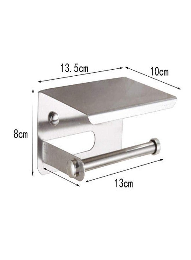 SBD Stainless Steel Bathroom Toilet Tissue Paper Napkin Holder (with Small Steel Stand/Rack Shelf) - Image 4