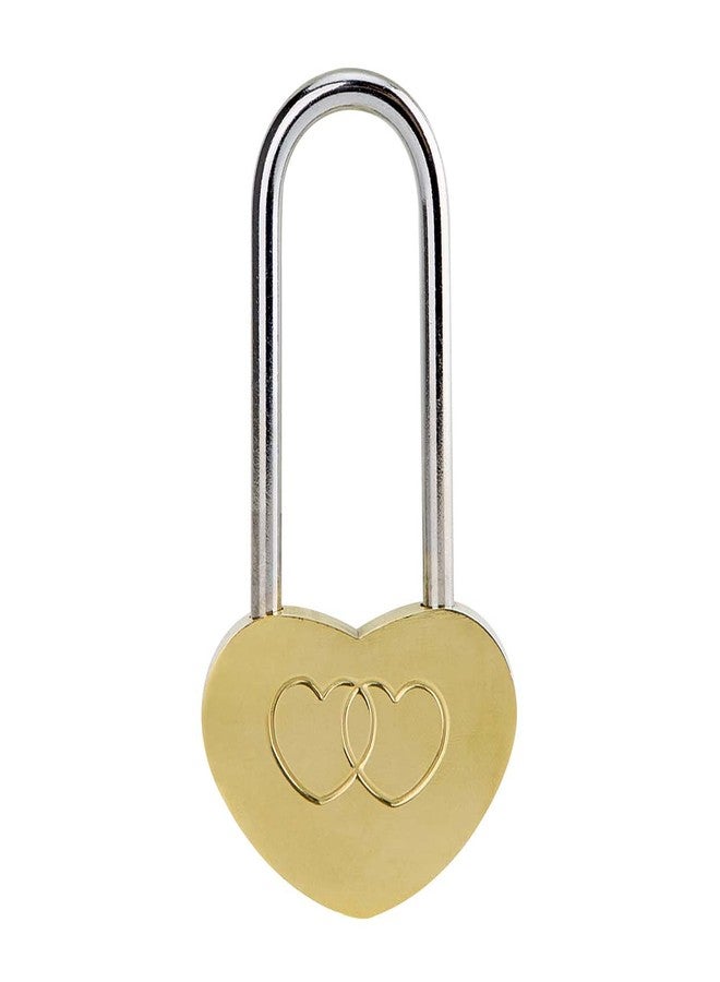 VeYocilk 3.5" 50mm Love Lock Heart Padlock,Single Heart Wish Lock for Valentine's Day,Lovers Wedding,Valentines,Anniversary,Travel,Bridge,Wish Tree(NO Key) - Image 1