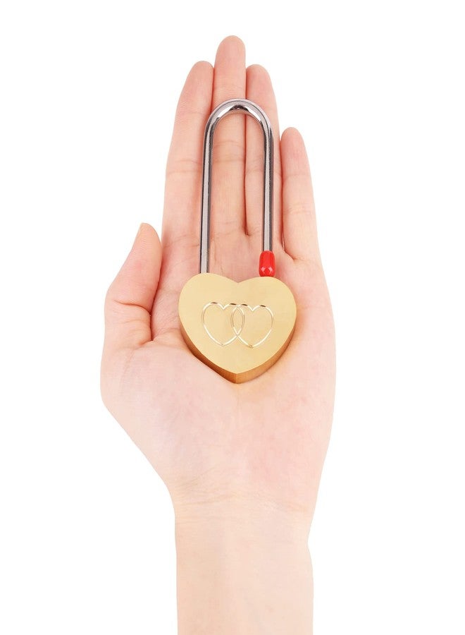 VeYocilk 3.5" 50mm Love Lock Heart Padlock,Single Heart Wish Lock for Valentine's Day,Lovers Wedding,Valentines,Anniversary,Travel,Bridge,Wish Tree(NO Key) - Image 4