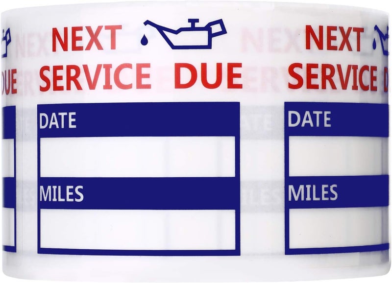Outus 600 Pieces Oil Change Reminder Stickers Service Reminder Labels Low-Tack Windshield Stickers, 2 x 2 Inch, 1 Roll (Blue) Multi usage - Image 4