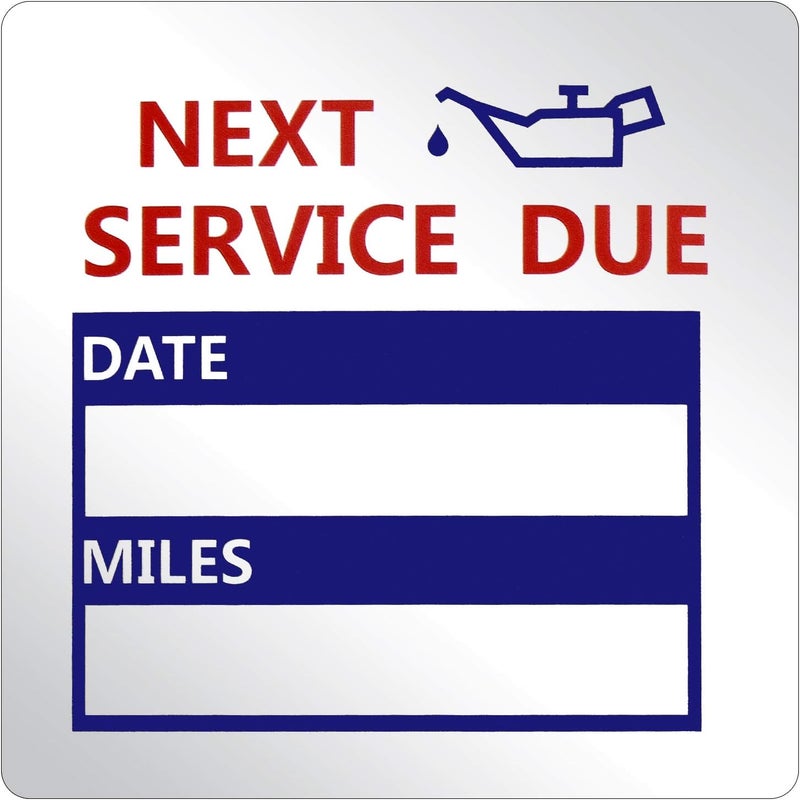 Outus 600 Pieces Oil Change Reminder Stickers Service Reminder Labels Low-Tack Windshield Stickers, 2 x 2 Inch, 1 Roll (Blue) Multi usage - Image 3