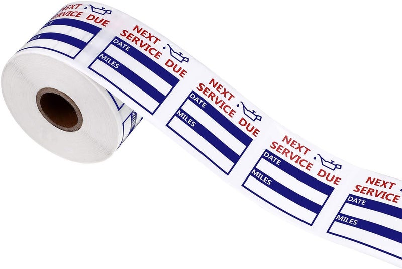 Outus 600 Pieces Oil Change Reminder Stickers Service Reminder Labels Low-Tack Windshield Stickers, 2 x 2 Inch, 1 Roll (Blue) Multi usage - Image 5