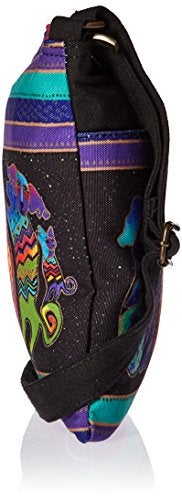 Zeckos Laurel Burch Artistic Totes Crossbody 10 inch X 10 inch Dog Hobo Canvas Handbag - Image 3