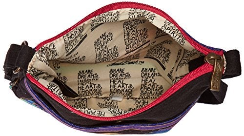 Zeckos Laurel Burch Artistic Totes Crossbody 10 inch X 10 inch Dog Hobo Canvas Handbag - Image 5