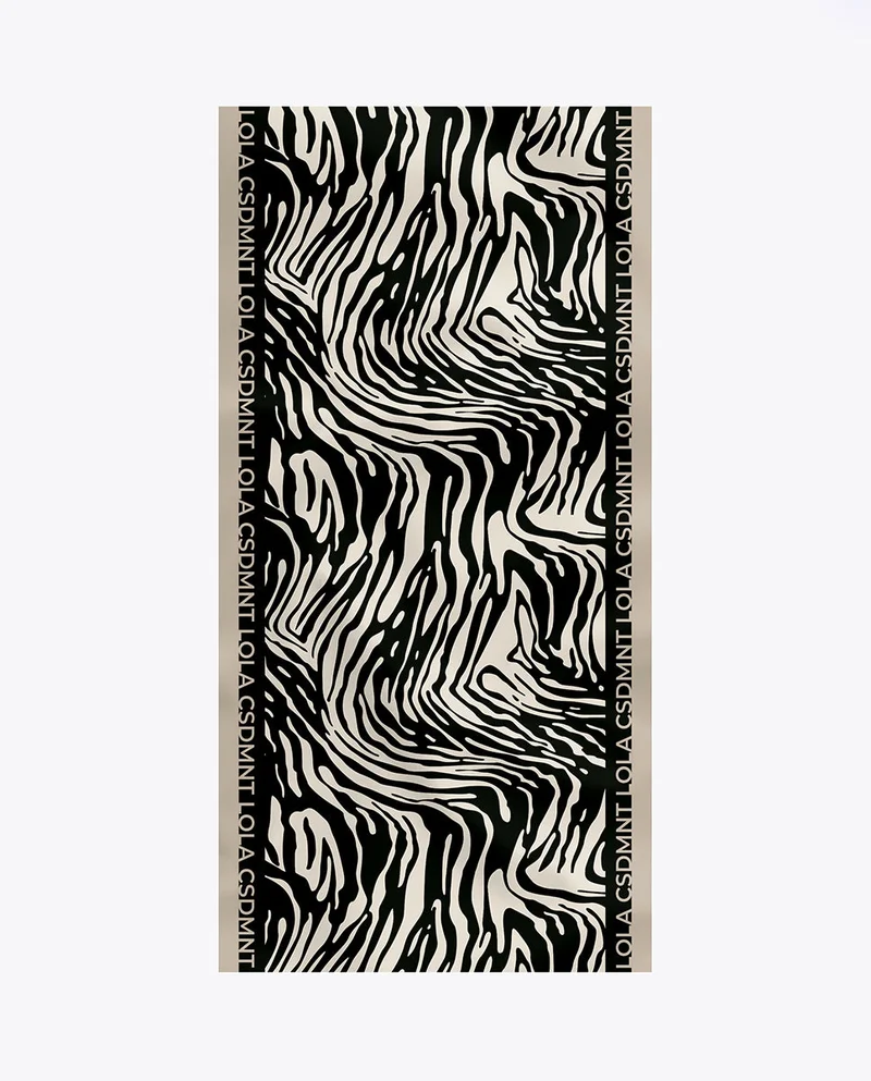 Lola Casademunt Logo and zebra print scarf