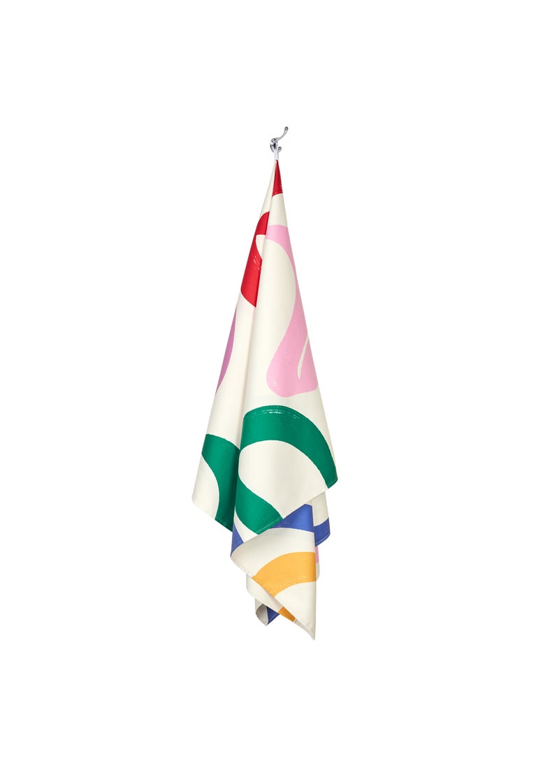 Dock & Bay Dock & Bay Kids Beach Towel, Quick Dry, Sand Free, Compact & Lightweight, 100% Recycled, Medium 130x70cm)  - DOODLE MOOD  - Image 2