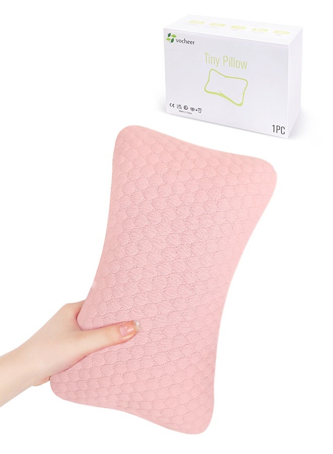 vocheer Small Pillows for Sleeping, Neck Pillow & Lumbar Support, Travel Pillow for Airplane, Car, Office & Home - Soft & Washable Mini Pillow for Side Sleepers, Pink-1pc - Image 1