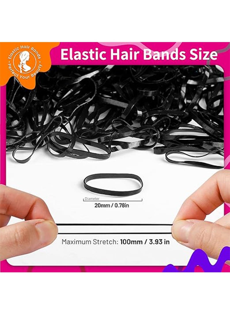 Elastic Hair Bands, 200 PCS Non-Slip Rubber Hair Ties for Girls, Soft Elastic Bands for Kid Hair Braids Hair - Image 5
