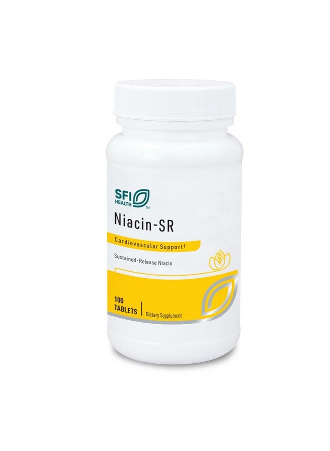 Klaire Labs Klaire Labs Niacin-SR - 500 Milligrams Sustained Release Essential Vitamin B3 to Help Avoid Flush, Adjustable Dose & Hypoallergenic (100 Scored Tablets) - Image 1