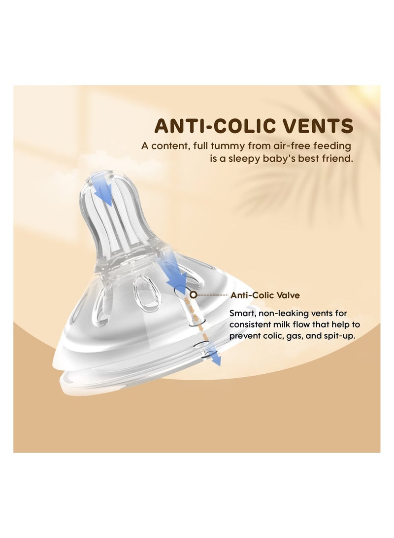 أيويبي زجاجة رضاعة للأطفال من AIWIBI، 270 مل، لون أصفر - Image 3