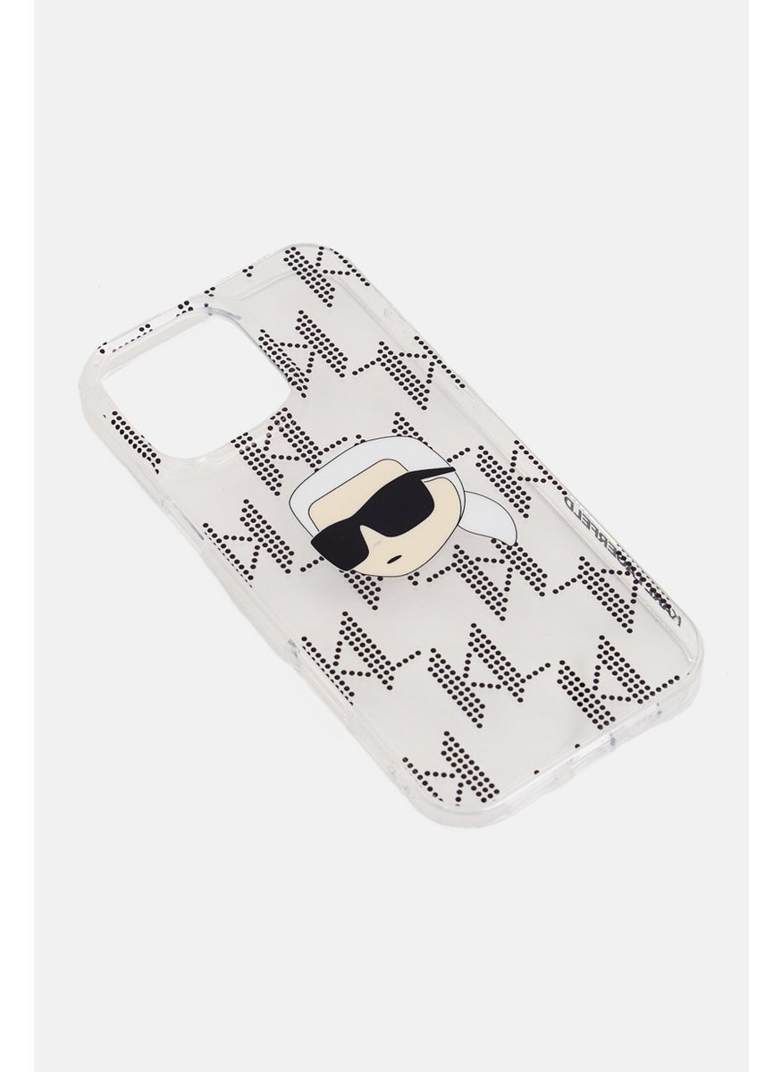 Karl Lagerfeld - iPhone 16 Pro Max Electroplated Karl Head Monogram Design With Hard Case, Multicolor - Image 1