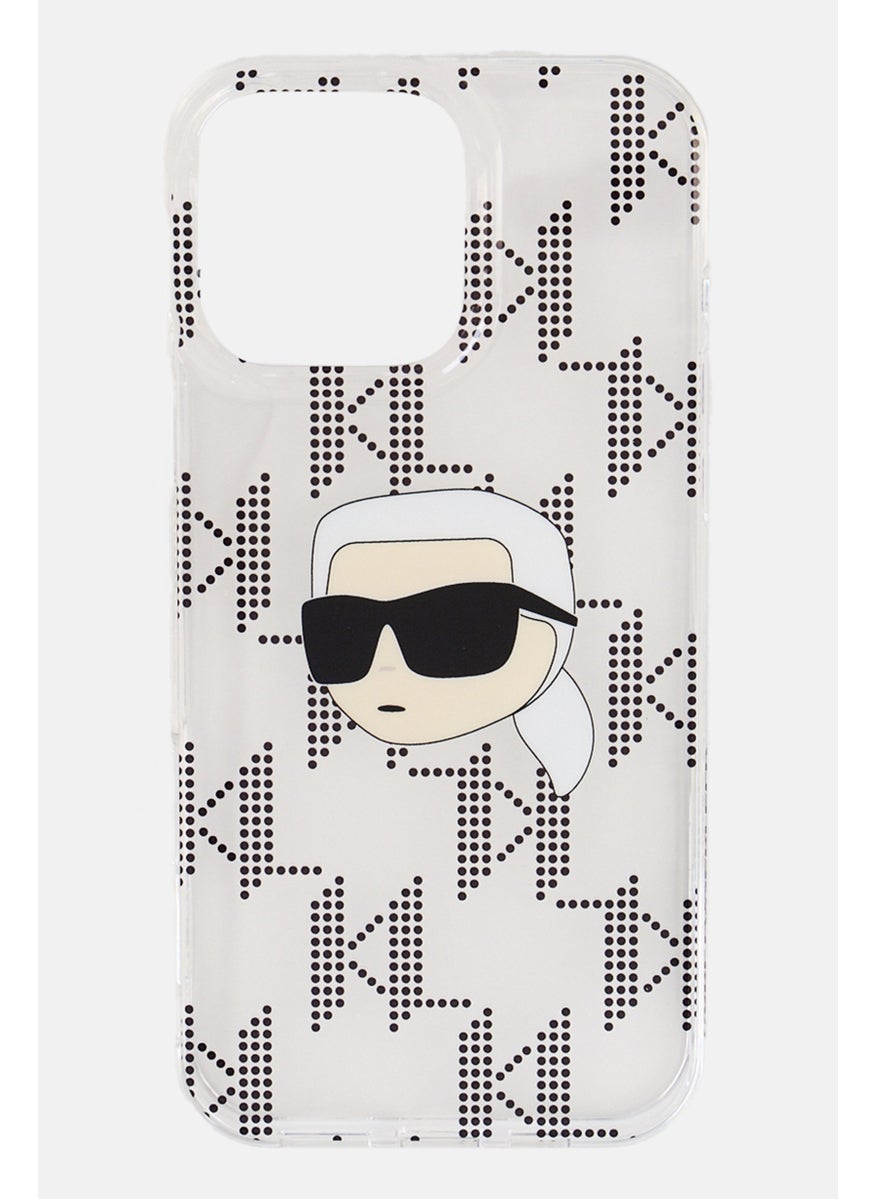 Karl Lagerfeld - iPhone 16 Pro Max Electroplated Karl Head Monogram Design With Hard Case, Multicolor - Image 1