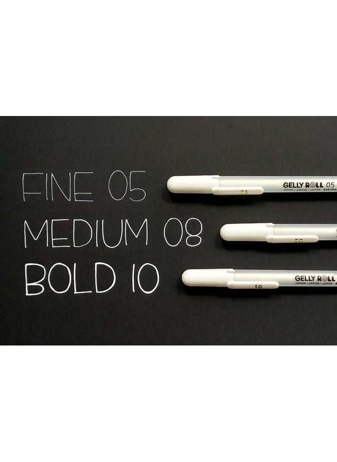 SAKURA 37488 Gelly Roll Classic 08 (Medium Pt.) 3 Pack Pen, White  - Image 4