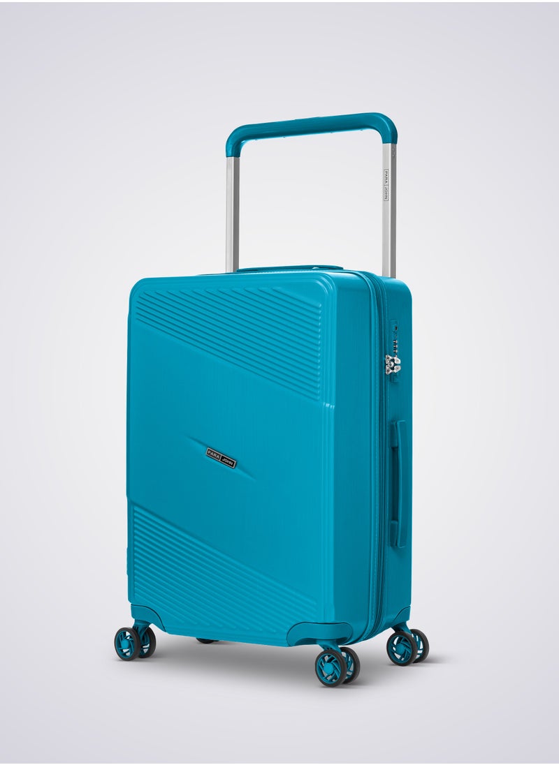 PARAJOHN - Effortless Travel with Our Sleek 3-Piece Polypropylene Wide Handle Spinner Luggage Set BLUE - Image 1