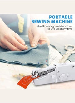 Handy Stitch Mini Hand Sewing Machine Portable Emergency Stitching Handheld Sewing Machine Home Tailoring Electric Stapler Style Handy Stich Hand Silai Machine Easy To Use Travel Sewing  - Image 3