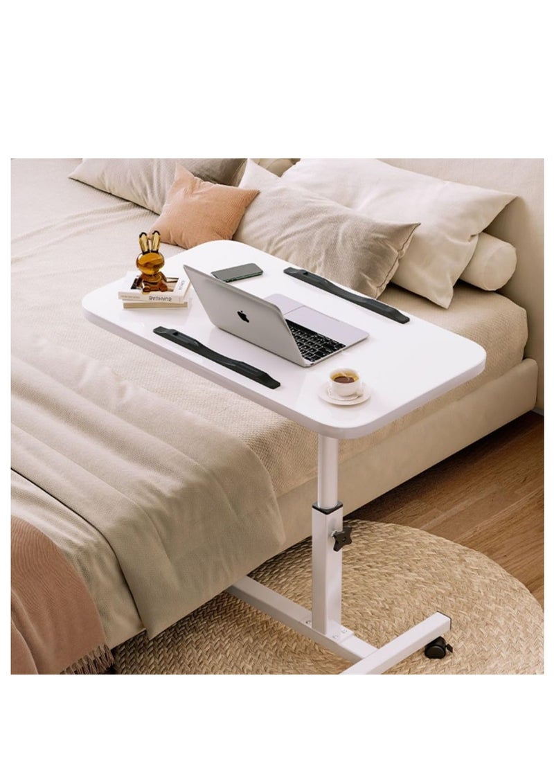 PENG GENERAL - Adjustable Home Office Desk Portable Study Computer Rolling Desk Student Small Standing Laptop Desk White 60x40cm - Image 1