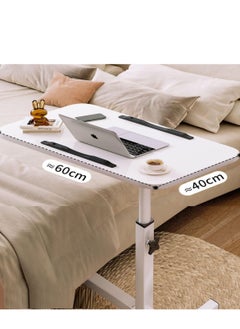 PENG GENERAL Adjustable Home Office Desk Portable Study Computer Rolling Desk Student Small Standing Laptop Desk White 60x40cm  - Image 3