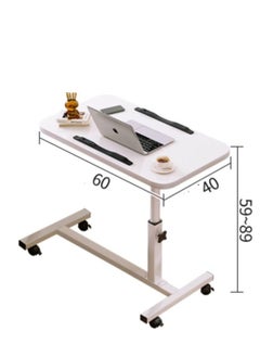 PENG GENERAL Adjustable Home Office Desk Portable Study Computer Rolling Desk Student Small Standing Laptop Desk White 60x40cm  - Image 2
