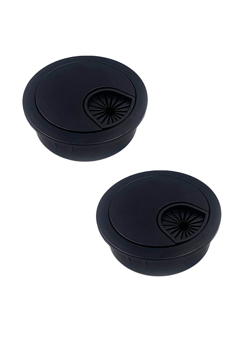 Generic 2PCS Cable Grommet Zinc Alloy Desk Table Grommet Cable Grommets Hole Cover for Office PC Desk Cable Cord Organizer 