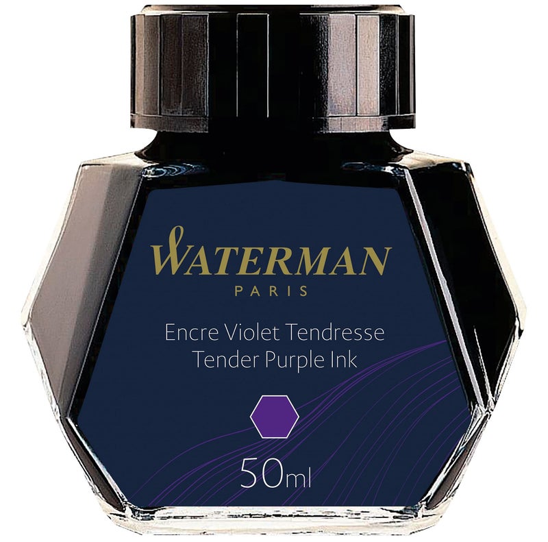 Waterman Tender Purple Fountain Pen Ink Premium Quality 50ml Bottle 1.69 Fl Oz (Pack of 1) - Image 1