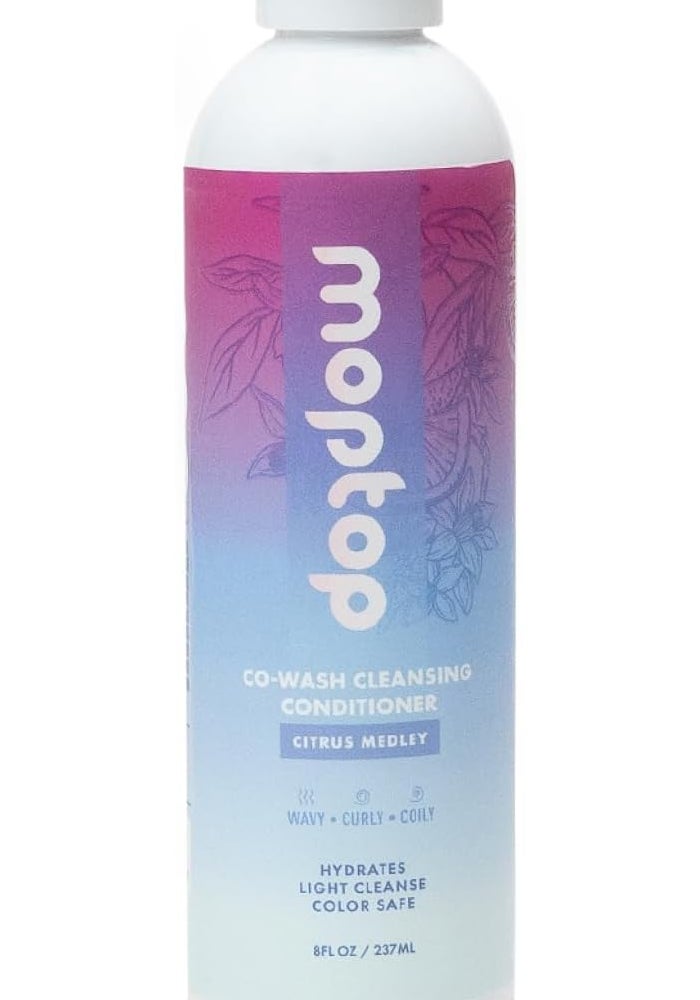 MopTop Co-Wash Cleansing Conditioner - 8oz for Wavy, Curly & Kinky-Coily Hair with Aloe, Sea Botanicals & Honey - Image 1
