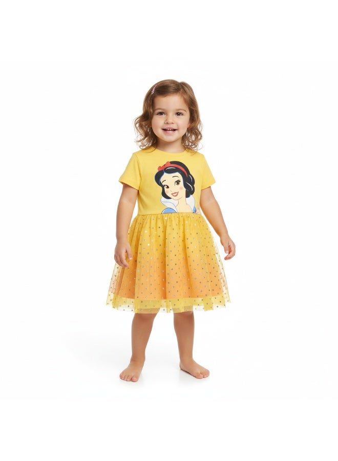 Disney PRINCESS SNOW WHITE - GIRL'S TULLE DRESS 100% COTTON | MESH 100% POLYESTER| - Image 1