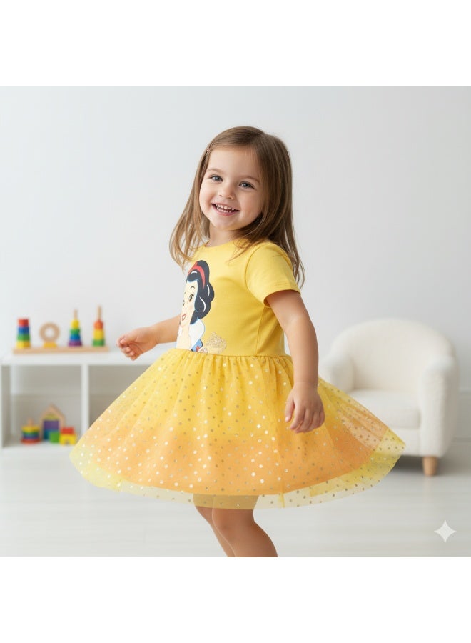 Disney PRINCESS SNOW WHITE - GIRL'S TULLE DRESS 100% COTTON | MESH 100% POLYESTER| - Image 3