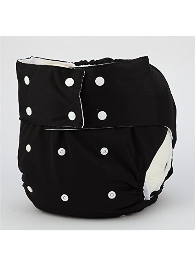 Generic Reusable Washable Cloth Diaper Nappy for Teenage Adults with Disabilities in Black Color - Image 2