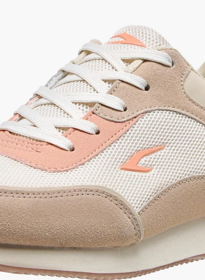 Dash Textured Sneakers With Lace-Up Closure
