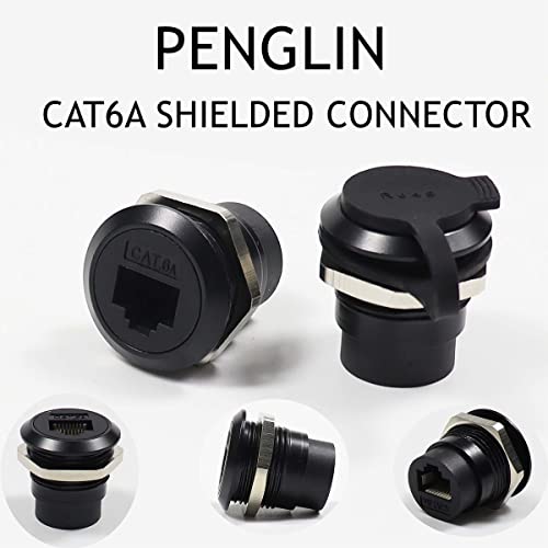 PENGLIN 2Pack RJ45 Shielded Panel Mount Coupler, Ethernet LAN Pass Through Connector, CAT6A Female to Female Bulkhead Extension Interface Adapter - Image 2