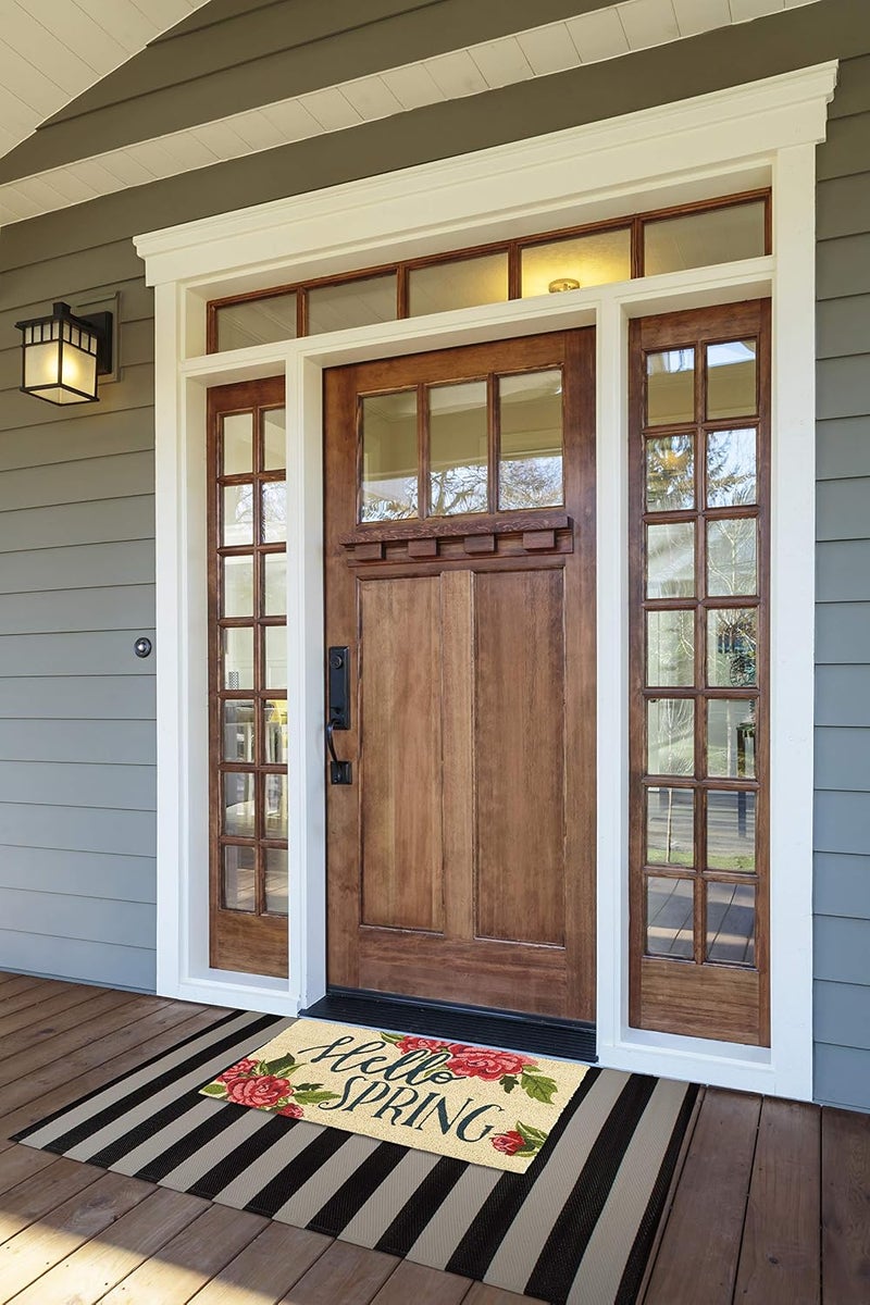 DII Natural Coir Doormat, Decorative Hello Mat, 17x29, Hello Spring - Image 5