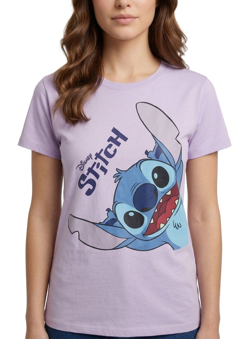 Disney Stitch Lavender Graphic Women’s T-Shirt - Image 3