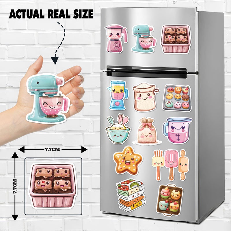 Kawaii Kitchen Collection, Refrigerator Magnet, Magnetic Fridge Decor, Decorative Magnets, Strong Magnet, Magnetic Stickers, Fridge Magnet Set, Cute Refrigerator Magnets, Funny Magnets 13 Pieces - Image 3