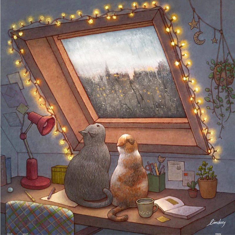 Pintoo Jigsaw Puzzles 900 Piece for Adults Limduey Raining Window Beautiful Plastic Puzzle for Home Decor Zero Dust Easy Storage H3455 - Image 3