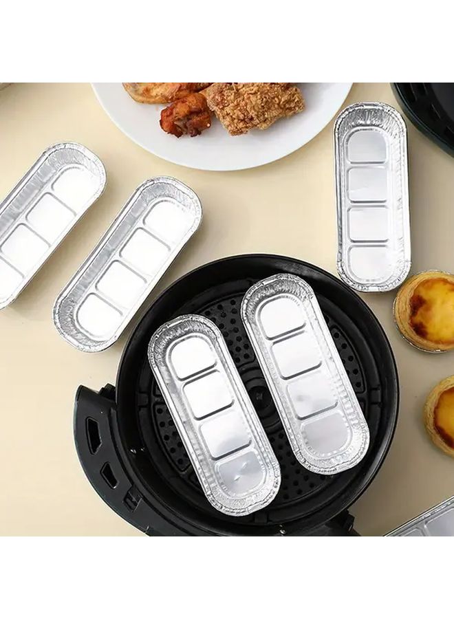 Disposable BBQ Pans 50pcs Air Fryer Baking Tray Tin Foil Pans Box Grilling Tray For Kitchen Accessories - Image 1