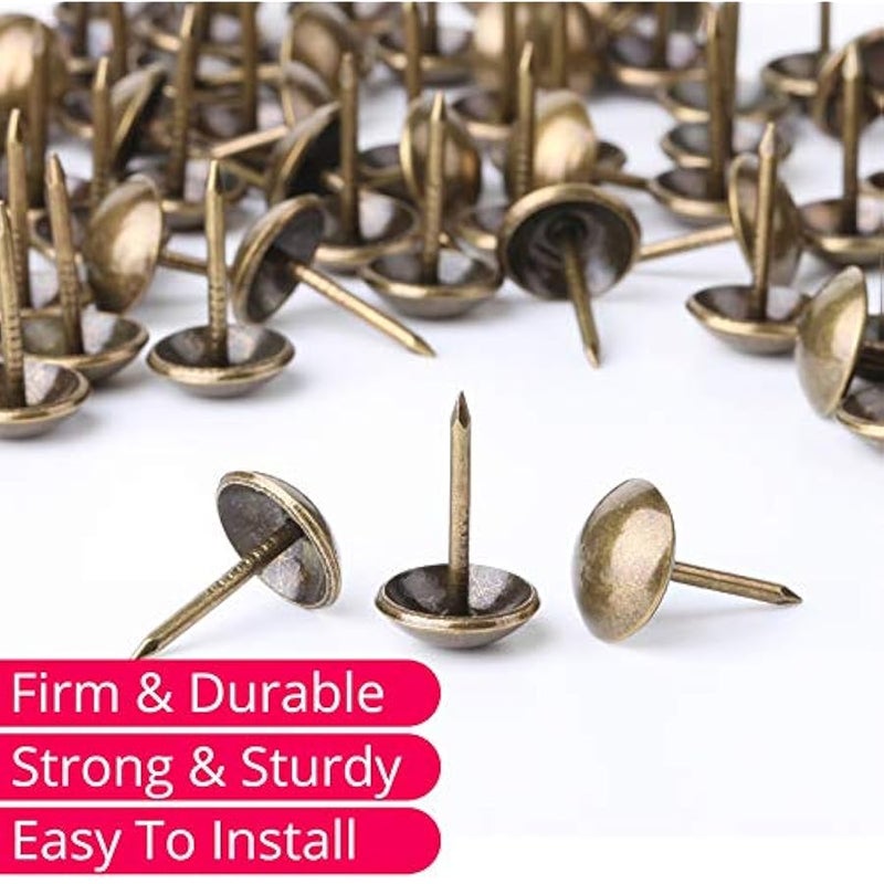 - Upholstery Tacks, 100 Pack, Furniture Tacks, Decorative Nail Heads, Upholstery Tacks for Furniture, Decorative Tacks, Upholstery Tools, Upholstery Nails, Antique Furniture, Brass Tacks - Image 4