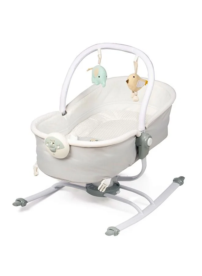 Jikel 2-in-1 Rella Rocker With Napper And Bassinet - Grey