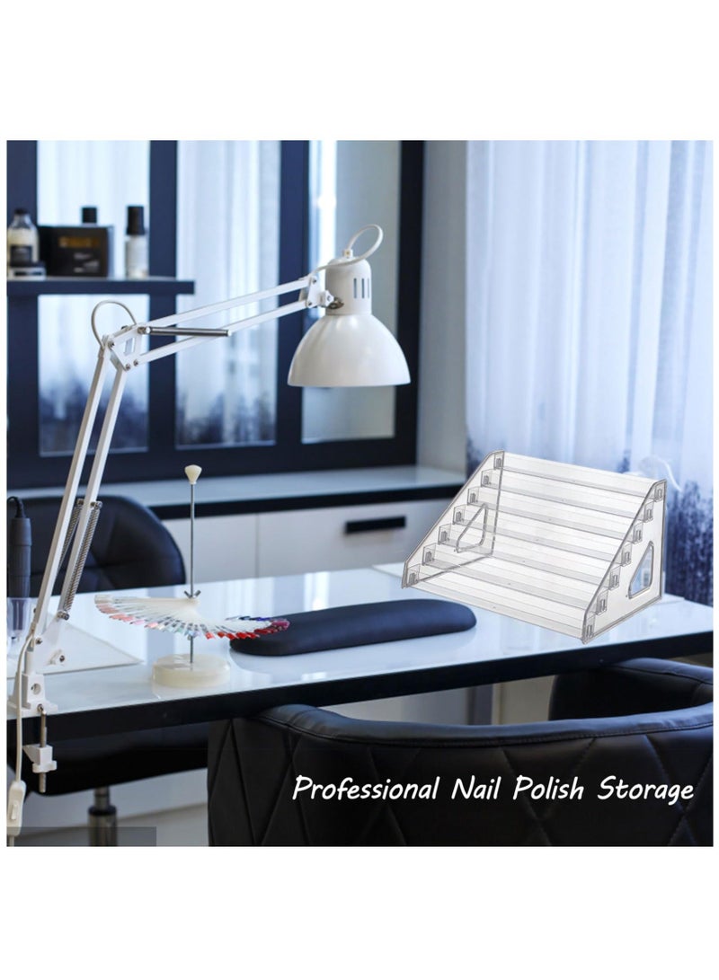 Nail Polish Organizer Bottle, 2Pcs Acrylic Nail Polish Makeup Holder Of 7 Layers, Clear Display Stand Rack For Storage Finger Nail Polish Gel Polish Eyeglasses Essential Oils  - Image 3