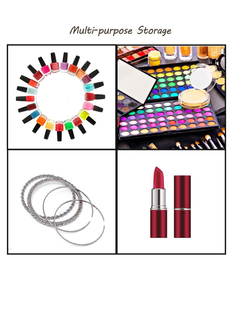 Nail Polish Organizer Bottle, 2Pcs Acrylic Nail Polish Makeup Holder Of 7 Layers, Clear Display Stand Rack For Storage Finger Nail Polish Gel Polish Eyeglasses Essential Oils  - Image 5