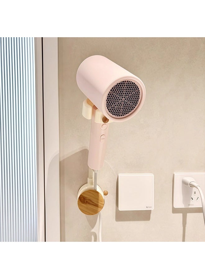 1pcs Hair Dryer Holder Wall Mounted with Suction Cup, No Drill Installation for Damage-Free Walls, 360° Adjustable Hands Free Blow Dryer Holder Fits Most Hair Dryers for Bathroom Organization - Image 3