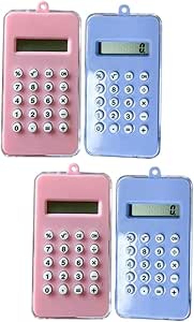 4 Pcs Mini Maze Calculator for School Office Kids Random Color - Image 1
