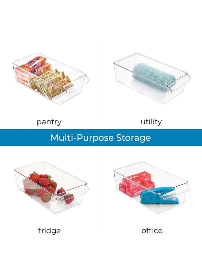 InterDesign iDesign Linus Plastic Fridge and Freezer Storage Organizer Bin with Handle, Clear Container for Food, Drinks, Produce Organization, BPA-Free , 11.5" x 6" x 3.5", Clear - Image 5