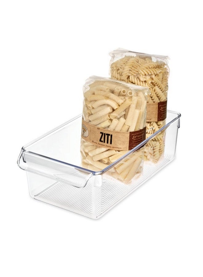 InterDesign iDesign Linus Plastic Fridge and Freezer Storage Organizer Bin with Handle, Clear Container for Food, Drinks, Produce Organization, BPA-Free , 11.5" x 6" x 3.5", Clear - Image 1