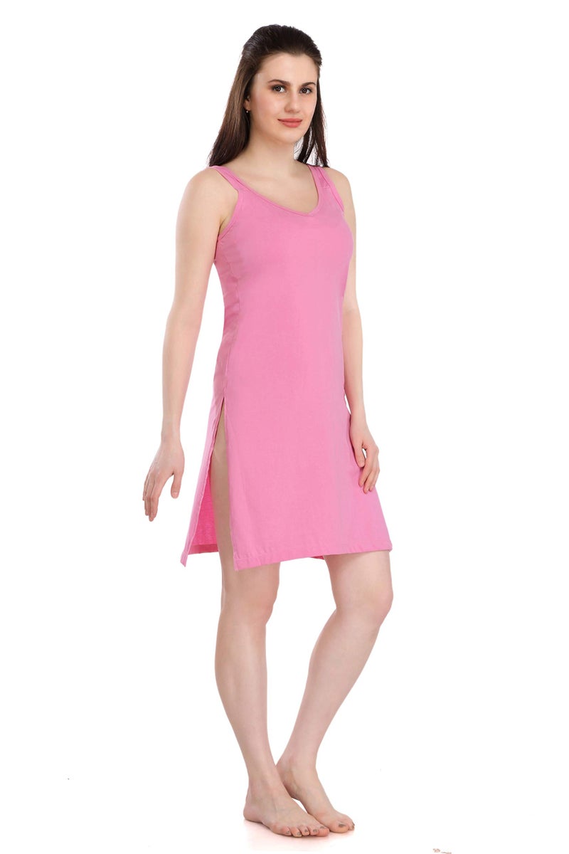 Splash Cotton Rich Camisole Slip for Women| Long Kurti Slip/Suit Slip/Camisole Slip Knee Length - Pack of 2 - Image 3