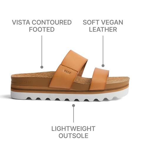 Reef Cushion Vista Hi Women's Sandals Natural - 6 Medium - Image 5