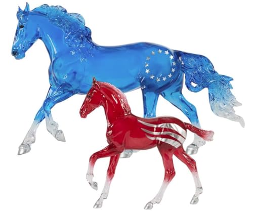Breyer Horses Traditional Series Betsy and Ross Semiquincentennial Mustang Mare Foal Set Model BTR10671 - Image 1